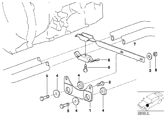 2000 BMW 328i Suspension Parts Exhaust Diagram