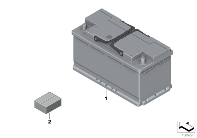 2001 BMW 325xi Original BMW Battery Diagram