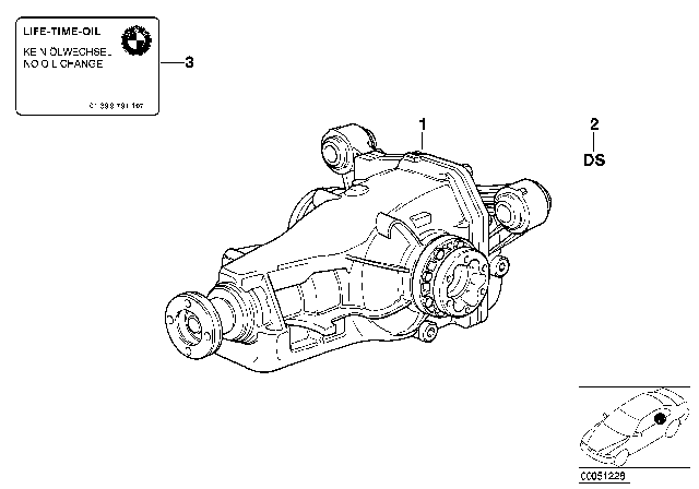 1995 BMW 840Ci Rear-Axle-Drive Diagram