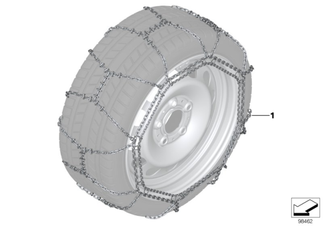 2003 BMW 325i Snow Chains Diagram 1