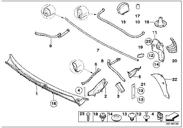 2004 BMW 325i Various Mounting Parts Diagram