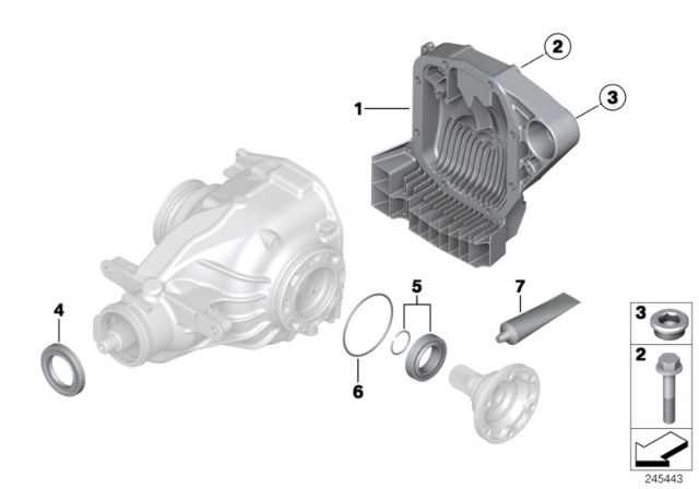 2008 BMW M3 Final Drive, Gasket Set Diagram