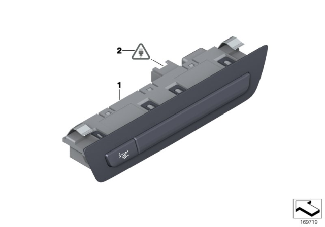 2015 BMW M6 Control Element, Driver-Assist Systems Diagram 1