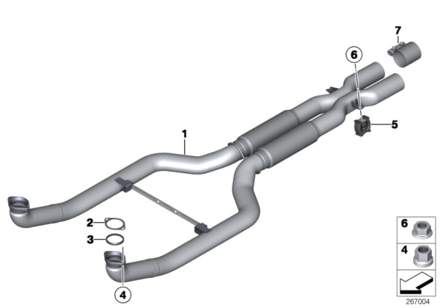 2014 BMW M5 Front Silencer Diagram