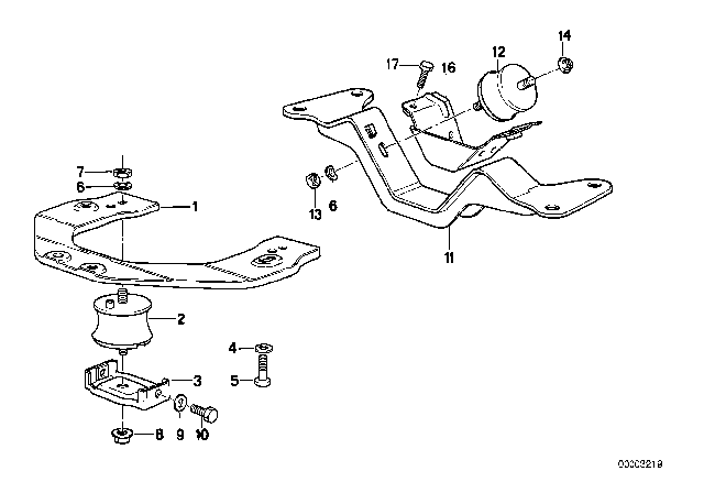 1995 BMW 525i Gearbox Suspension Diagram