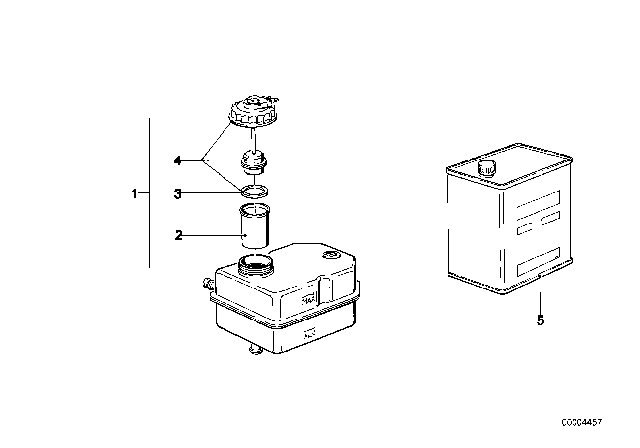 1983 BMW 528e Expansion Tank Diagram