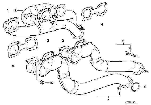 2003 BMW Alpina V8 Roadster Exhaust Manifold Diagram