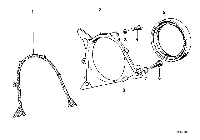1990 BMW 325ix Engine Block & Mounting Parts Diagram 2