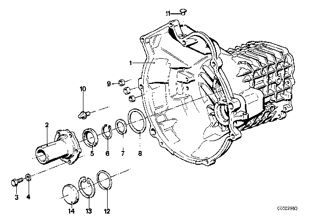 1983 BMW 320i Housing & Attaching Parts (Getrag 245/2/4) Diagram