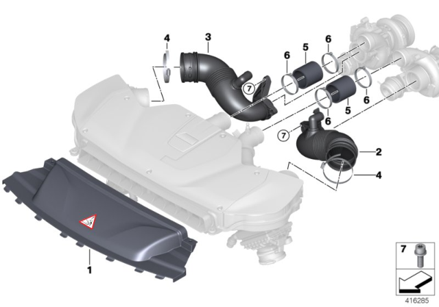 2019 BMW X6 M Air Ducts Diagram