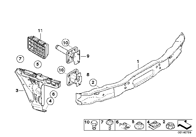 2005 BMW 645Ci Carrier, Rear Diagram