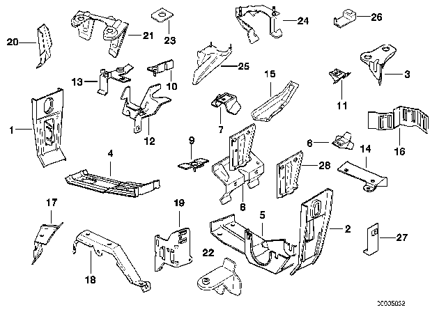 1996 BMW 840Ci Bracket For Oil Filter/Asc-Hydraulic.System Diagram for 41148128278