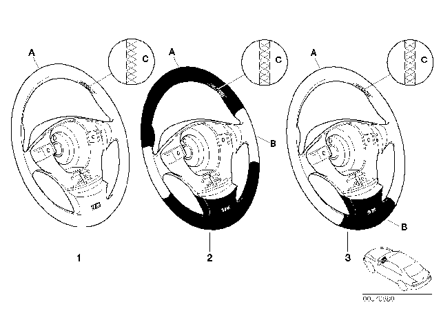 1997 BMW Z3 Individual M Sports Steering Wheel Airbag Diagram