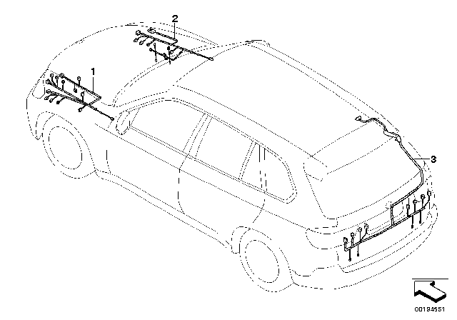 2009 BMW X6 Repair Cable Main Cable Harness Diagram