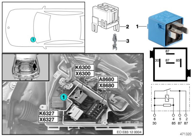 2008 BMW X3 Relay DME Diagram 2