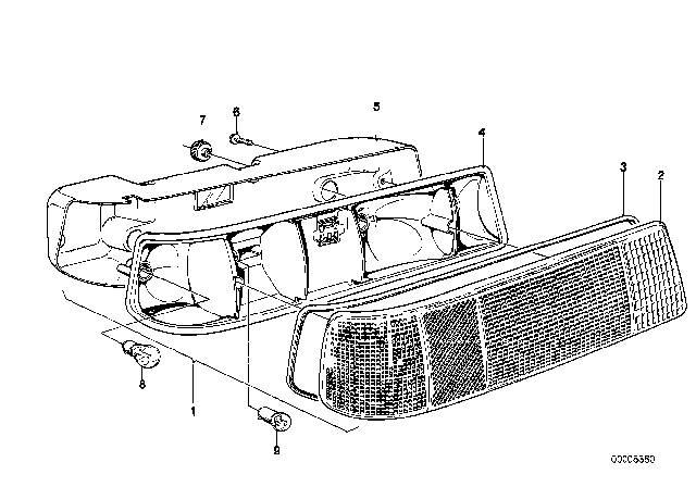 1981 BMW 320i Rear Light Diagram 1