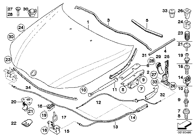 2008 BMW 650i Engine Mood / Mounting Parts Diagram