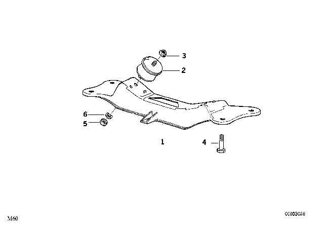 1994 BMW 530i Gearbox Suspension Diagram