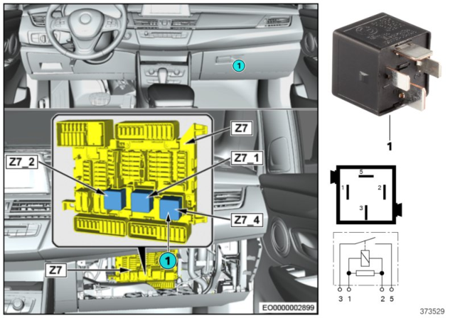 2020 BMW X1 Relay, Terminal Diagram 3