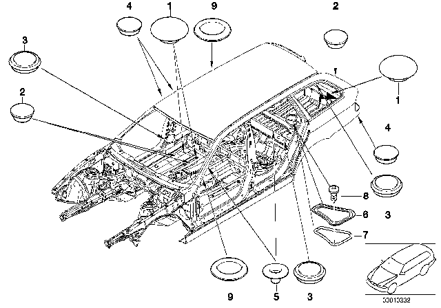 1999 BMW 540i Sealing Cap/Plug Diagram 2