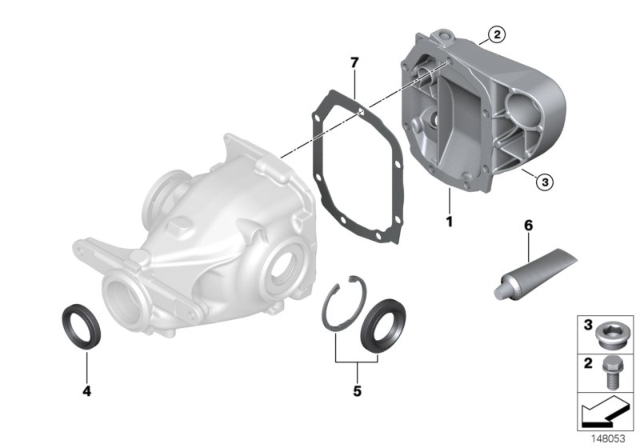 2007 BMW 328xi Final Drive, Gasket Set Diagram 1