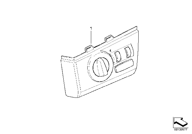 2005 BMW X3 Headlight Switch Diagram for 61316990157