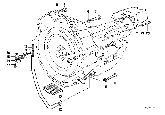 1989 BMW 535i Oil Fill-In Tube Diagram for 24111218393