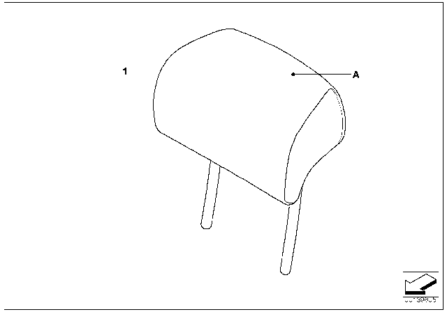 2008 BMW 535xi Individual Headrest Diagram 3