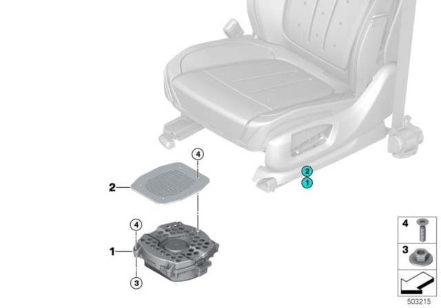 2020 BMW X6 CENTRAL BASS HIGH-END SOUND Diagram for 65132622510