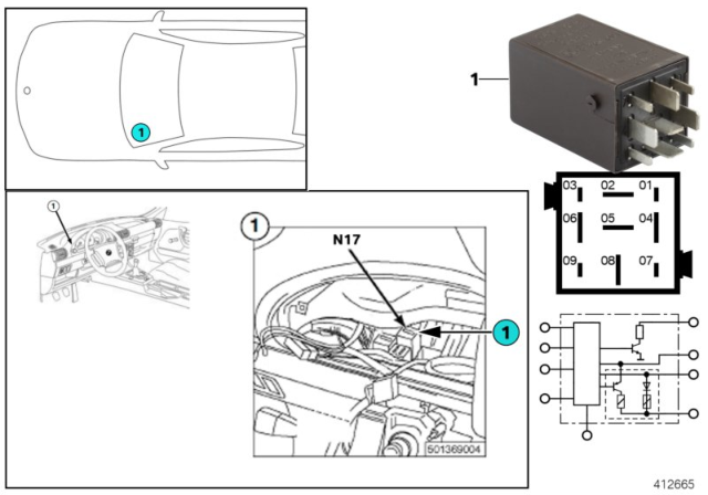 1998 BMW 328i Relay, Crash Alarm Diagram 2