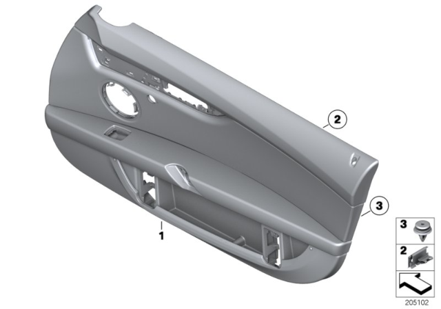 2016 BMW Z4 Door Trim Panel Diagram