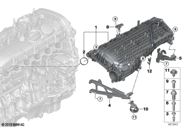 2017 BMW M240i Intake System - Charge Air Cooling Diagram