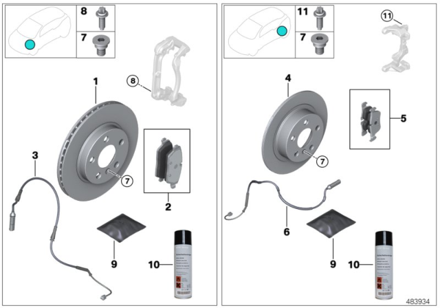 2019 BMW X3 Service, Brakes Diagram