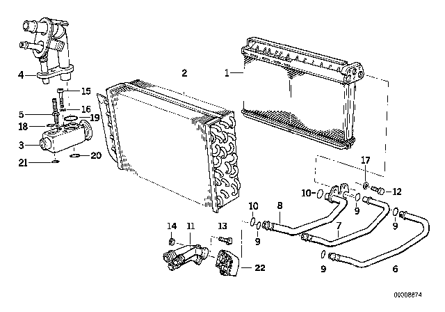 1995 BMW 325i Heater Radiator / Evaporator / Widen Cable Diagram