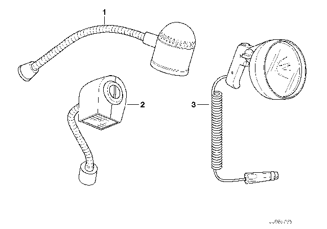 2009 BMW 128i Halogen Map Light Diagram