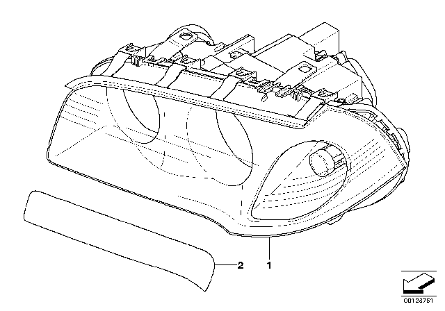 2004 BMW X3 Headlight Diagram