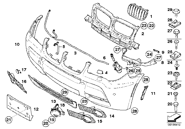 2008 BMW X3 Nozzle Head, Right Diagram for 61673414962