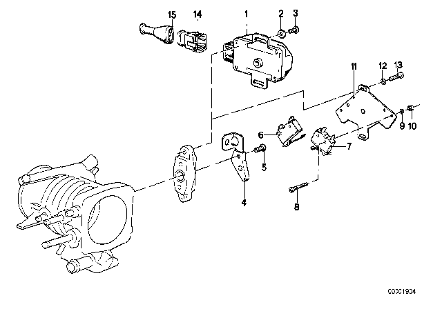 1982 BMW 633CSi Throttle Valve Switch Diagram