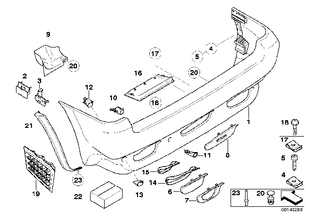 2004 BMW X5 Blind Rivet Diagram for 51127037881