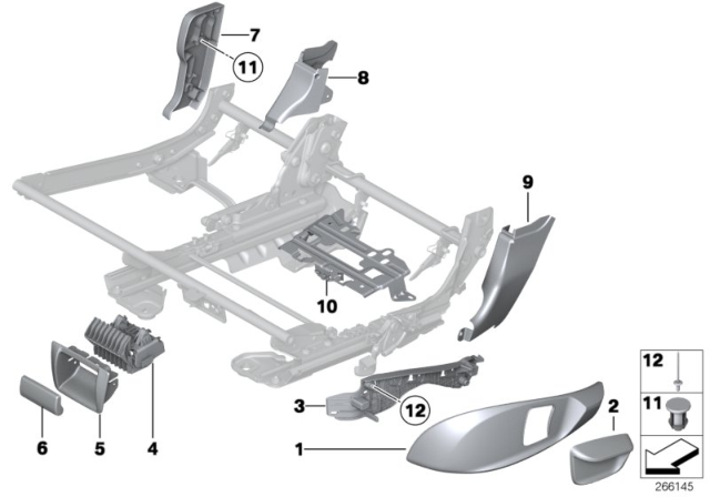 2015 BMW 550i GT Cover Diagram for 52207236127