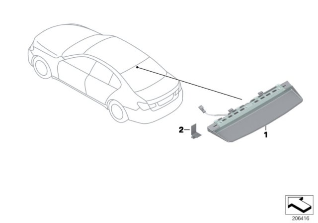 2015 BMW 750i Third Stoplamp Diagram