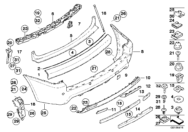 2009 BMW X3 Retrofit, M Aerodynamic Kit Diagram 3