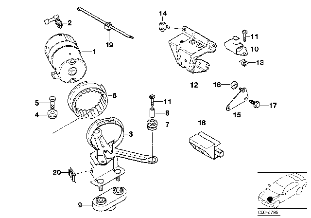 2000 BMW 323Ci DSC Compressor / Sensor / Mounting Parts Diagram 2