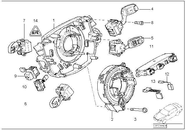 2003 BMW 745i Steering Column Switch Diagram