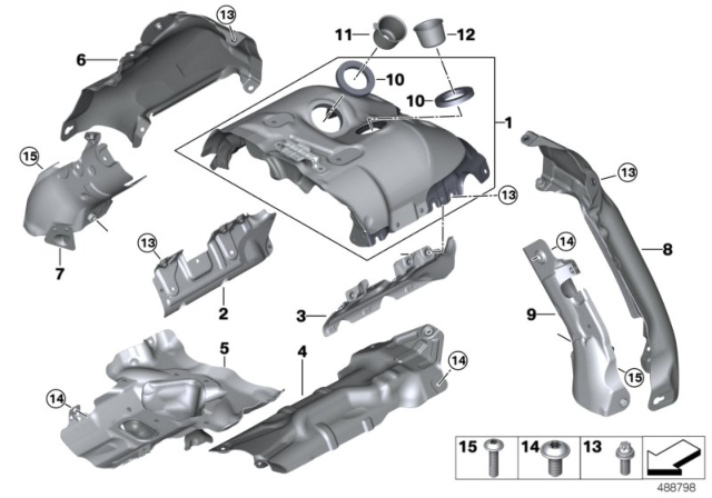 2020 BMW X6 Turbocharger Heat Protection Diagram