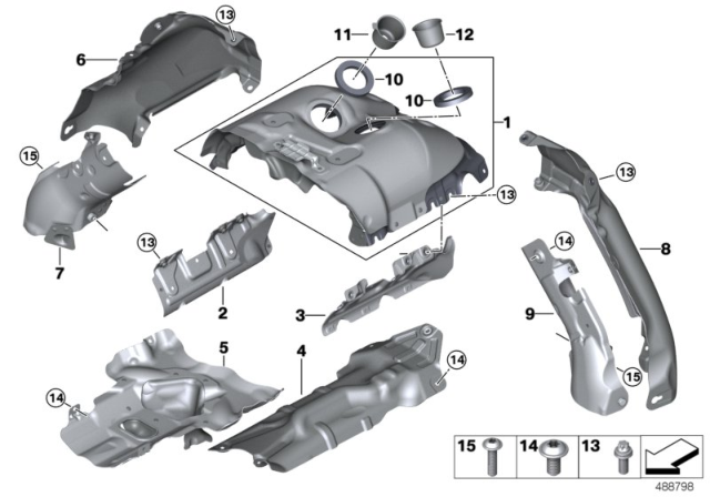 2019 BMW M850i xDrive Turbocharger Heat Protection Diagram