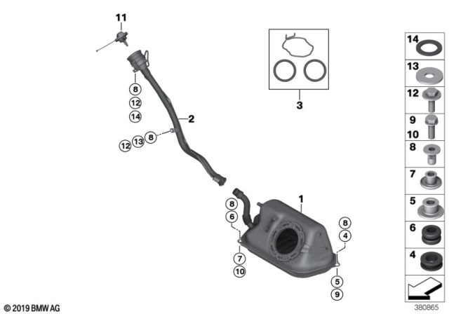 2018 BMW i3 Fuel Tank Diagram