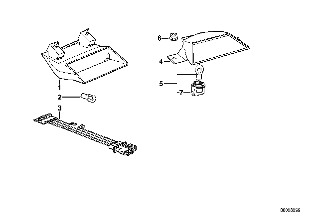 1987 BMW 325i Third Stoplamp Diagram 2