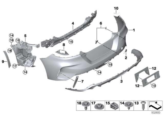 2020 BMW Z4 BUMPER TRIM PANEL, PRIMERED Diagram for 51128746256