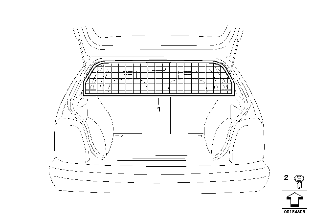 2001 BMW 325i Boot Partitioning Grate Diagram for 51470009038